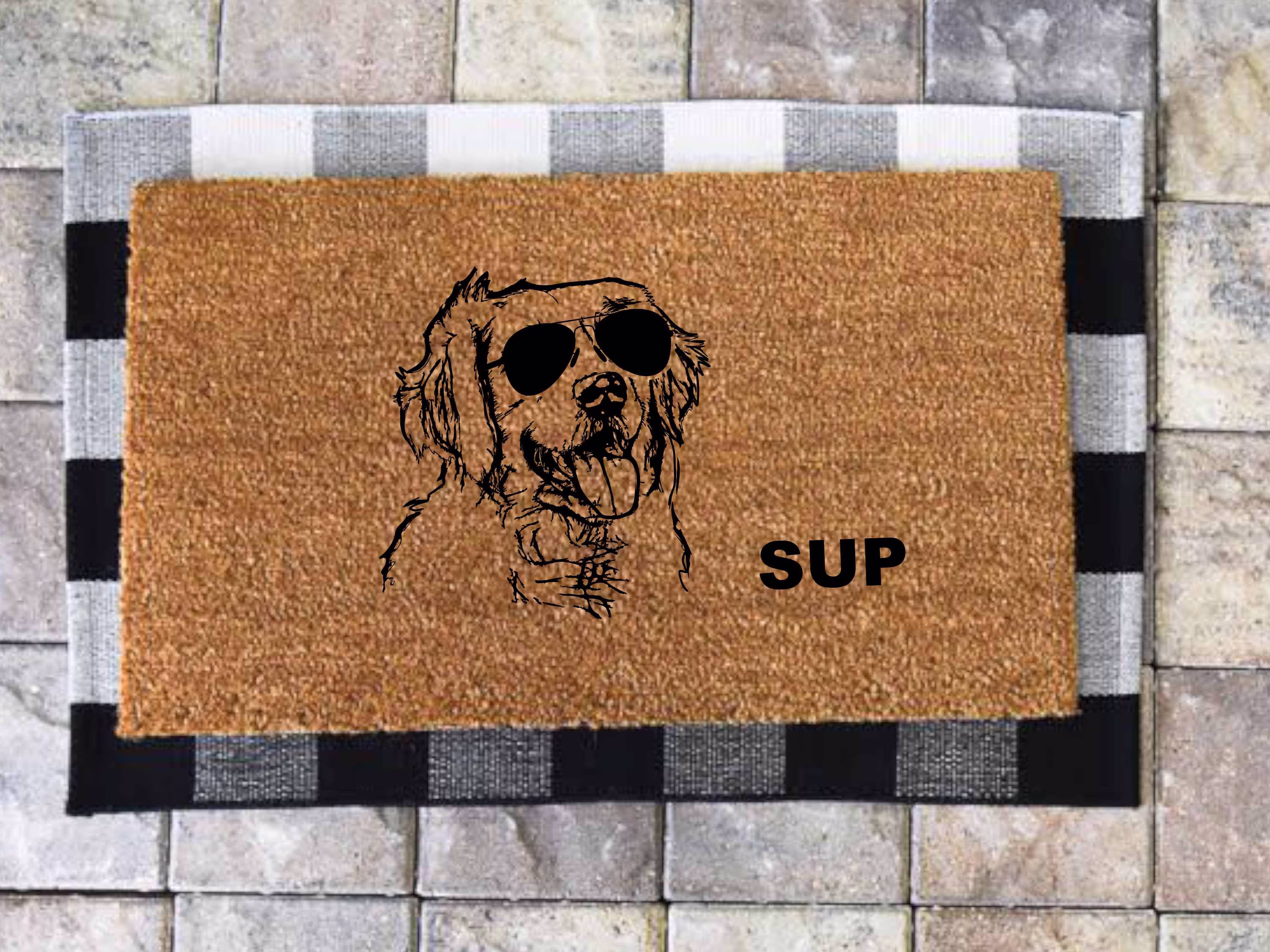 Golden Retriever Gifts, Welcome Mat, Fade Resistant Door Mat Dog, Sup, Golden Retriever Gifts, Doormat