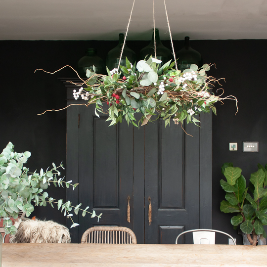 Handmade Everlasting Hanging Berry Chandelier
