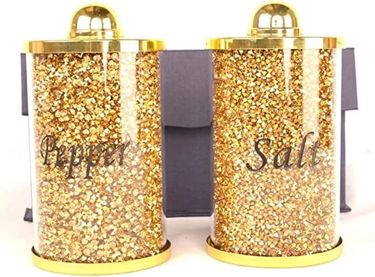 Salt & Pepper Shaker Mirrored Crushed Diamond