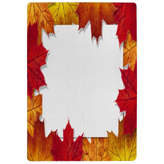 Pedroza Autumn Border Designer Shaggy Red/Orange Rug