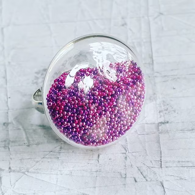 Berry Crush Beads Shaker Ring