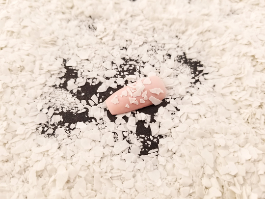 White Multi-Sized Terrazzo Flake, Resin Supplies Kawaii Deco Glitter, Epoxy Uv Embellishment, Slime Supplies, Nail Art