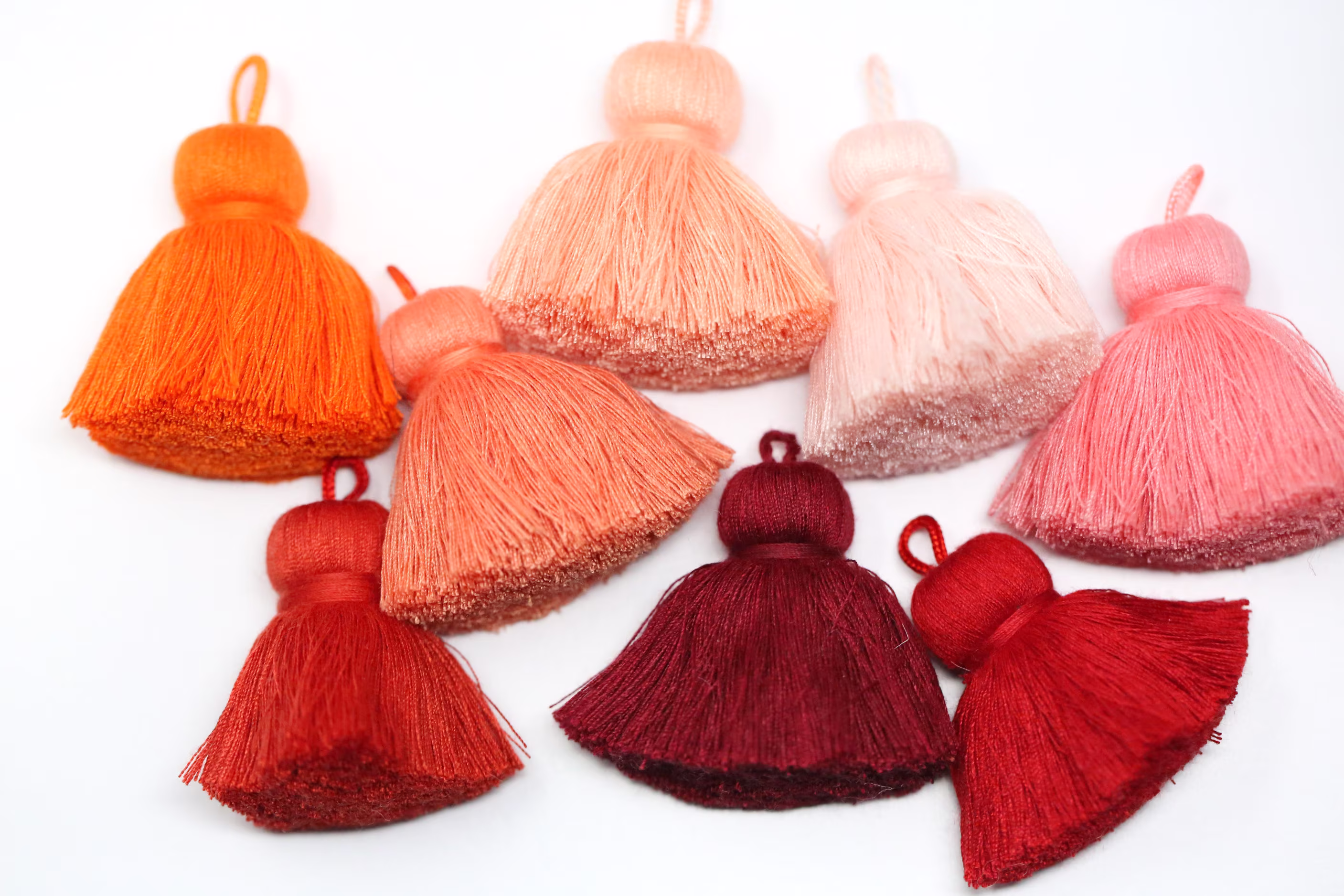Jewelry Tassels | Orange Red Earring - 5 Pieces