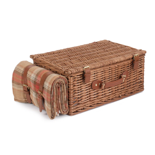 4 Person Tartan Picnic Basket