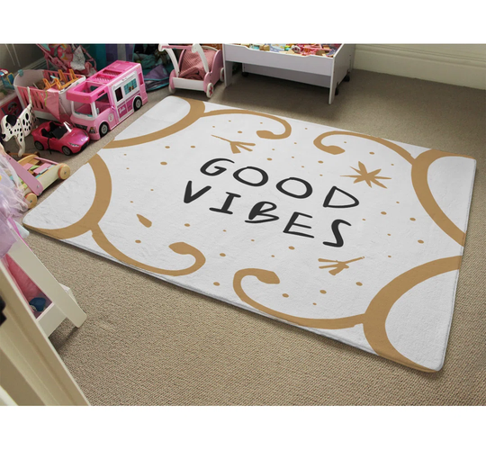 Pearman Good Vibes Designer Shaggy White/Black Rug