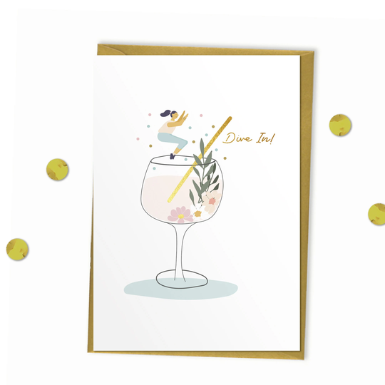 Dive in - Celebration Card, Birthday Encouragement Card