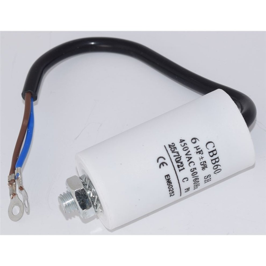 Universal 6UF Capacitor with 19cm Cable Connectors