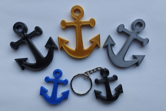 Anchor Fridge Magnet, Keychain Or Keyfob - 3D Printed. A Great Present For Anyone Get It Yourself Which Is The Best Gift Of All