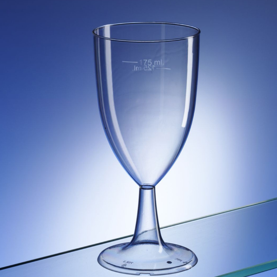 (Pack of 40) Finest tulip disposable one piece plastic wine glasses 215ml