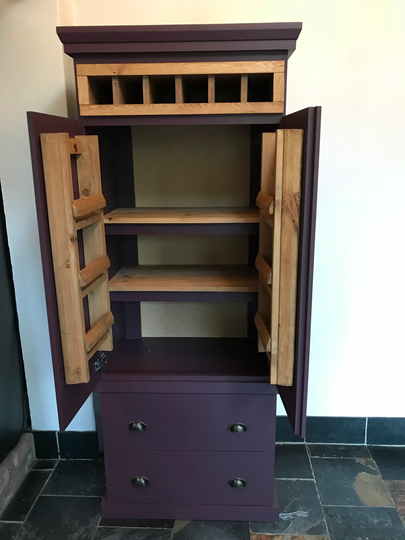 The Handforth Handcrafted Bespoke Custom Made To Order Pantry Larder Finished in Your Chosen Farrow & Ball Colour