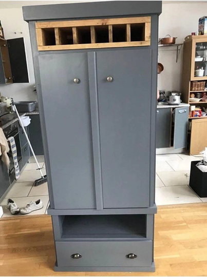 The Edgeford Handcrafted Bespoke Custom Made To Order Pantry Larder Kitchen Cupboard Storage Finished in Your Chosen Farrow & Ball Colour