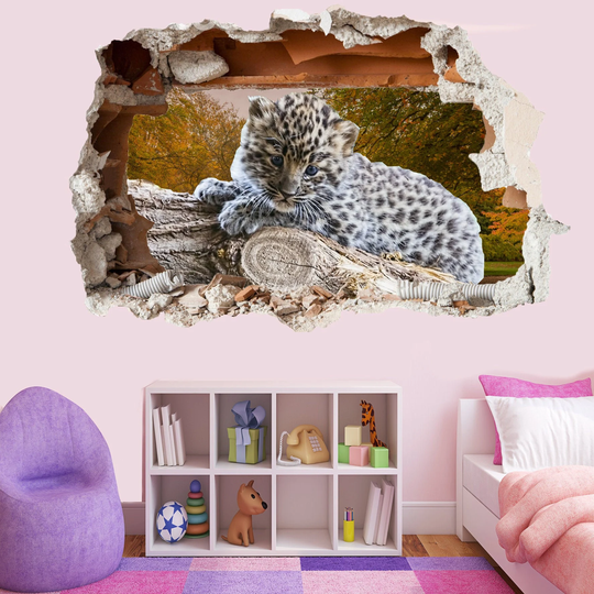 Wildlife Amur Leopard Wall Mural Sticker Poster Decal Room Office Nursery Decor Id110