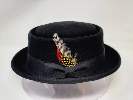 Pork Pie | Fedora Unisex 100 % Wool Felt Pork Pie Hat Vintagetrilby Hat For Men Women Heisenberg