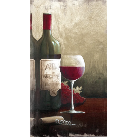 Red Wine Still Life - Wrapped Canvas Painting Print
