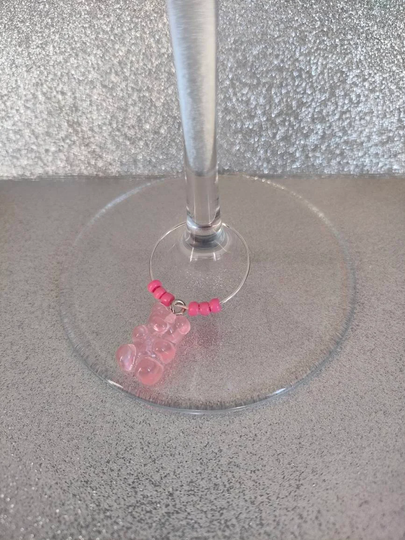 Set Of 6 Gummy Bear Wine Glass Charms
