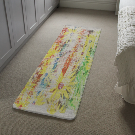 Mallon Burst Shaggy Yellow/Green/Orange Rug