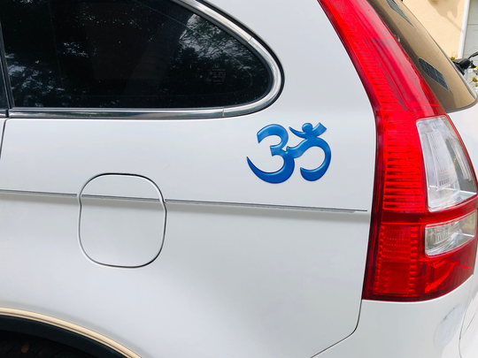 Om-3D Cut Out Magnetic Om Car Logo