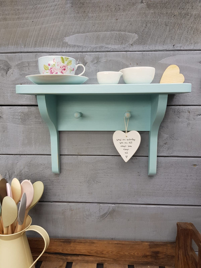 Wooden Shaker Shelf Peg Shabby Chic Bespoke Kitchen Bedroom Bathroom Long Black Made To Measure