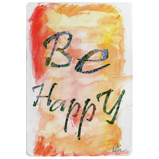 Hinson Be Happy Designer Shaggy Orange/White Rug