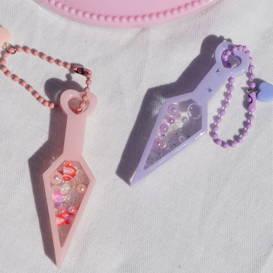 Kunai Resin Shaker Charms