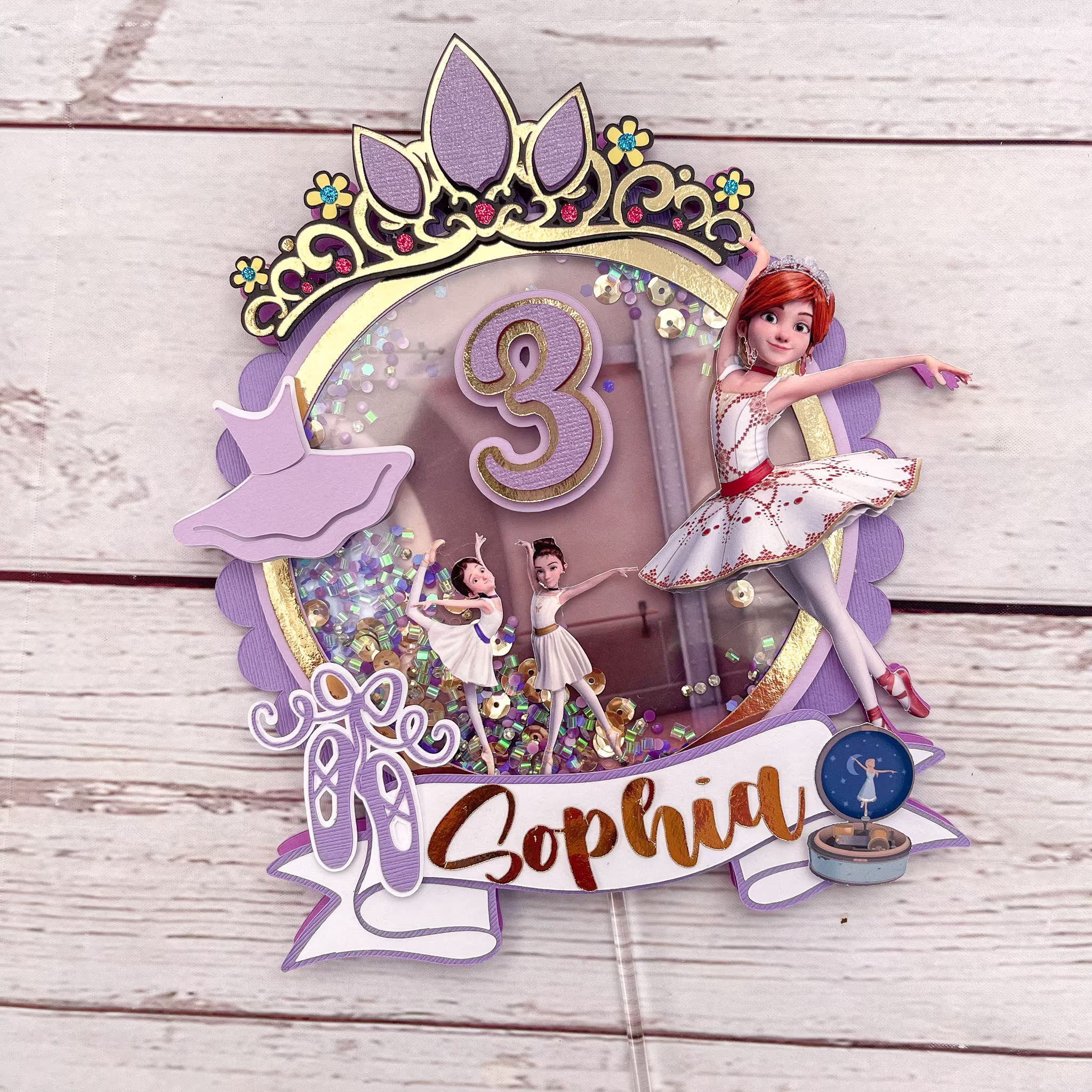 Ballerina Shaker Cake Topper