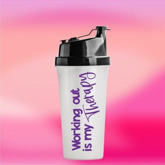 Working Out Is My Therapy Workout Decal For Shaker Cup, Mirror Decal, Tumbler Yoga Stickers, Coach Gift