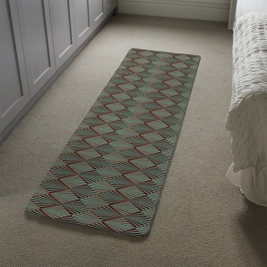 Krawczyk Rays Designer Shaggy Brown/Green Rug