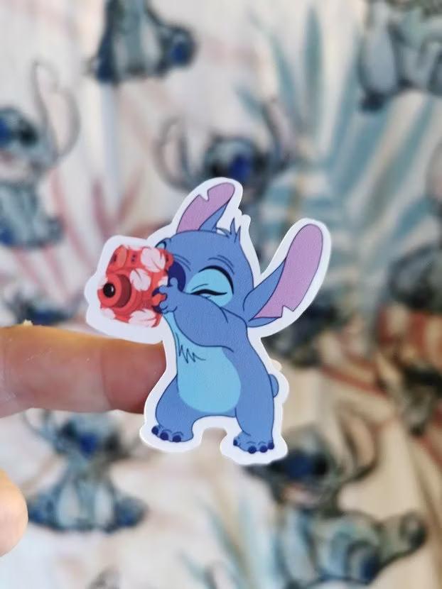 Lots Of Camera Colours - Stitch Sticker Photo Ohana Polaroid Selfie Sticker Cute