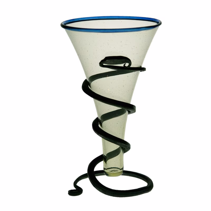 Glass Viking Cone Beaker in Stand