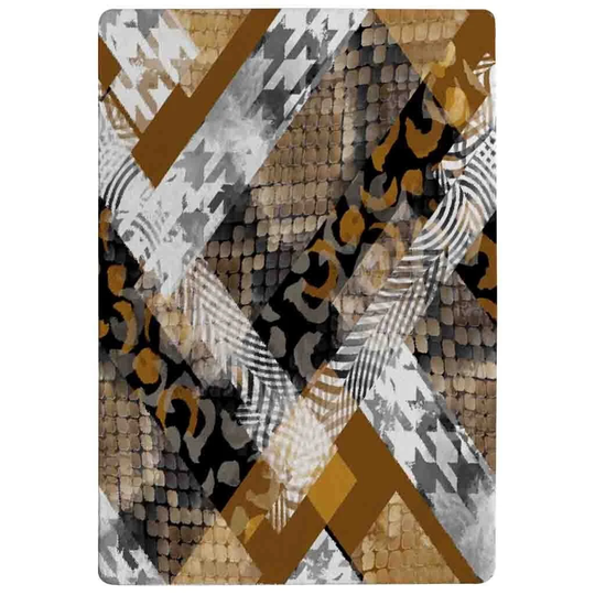 Hurley Snake Skin Shaggy Brown/Grey/Black Rug
