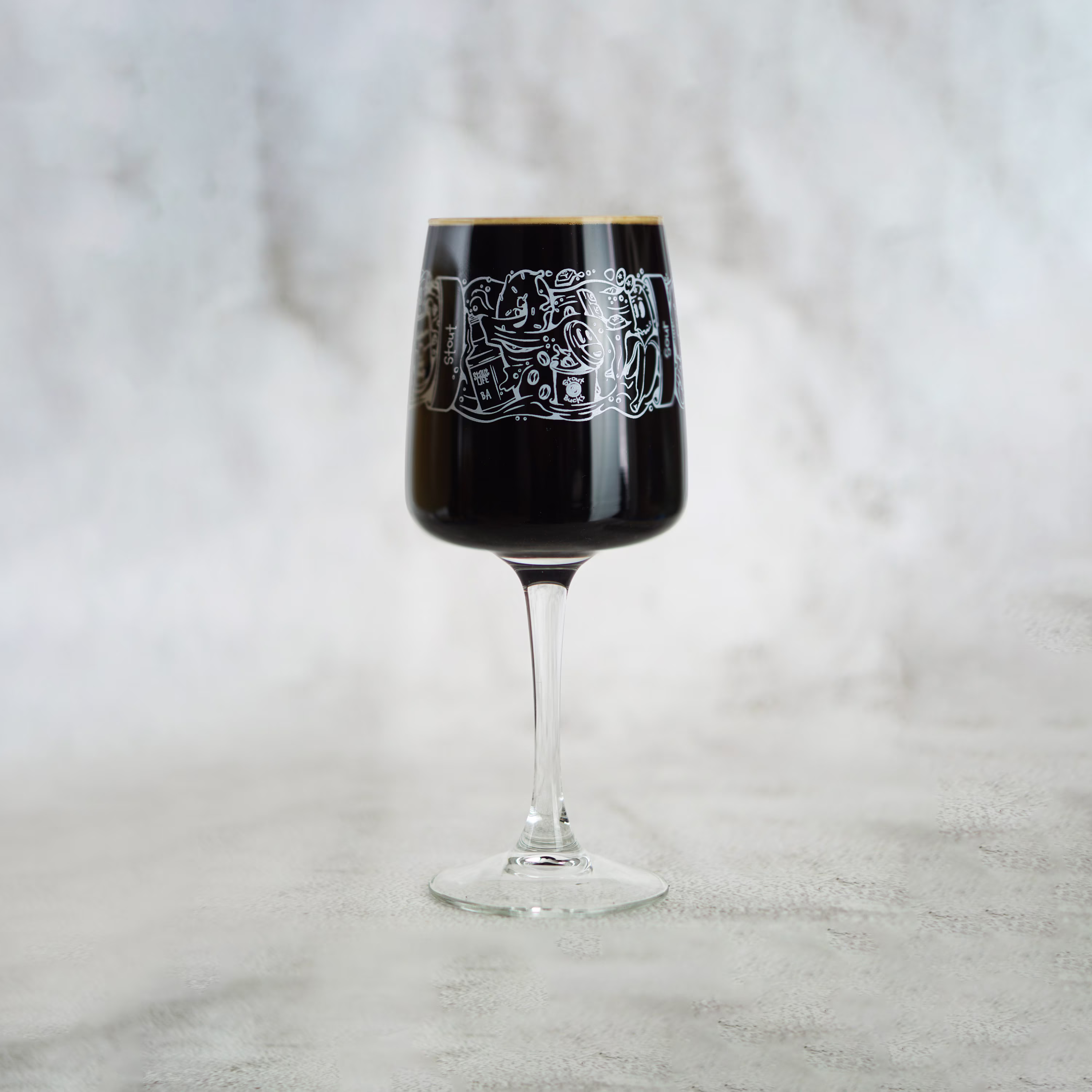Segmented Can - Mix 12.3Oz Stemmed Edel Craft Beer Glass
