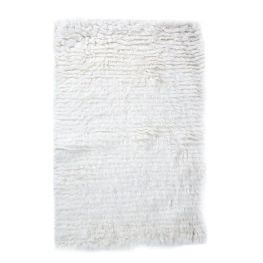 Alyvia Handwoven Wool White Rug