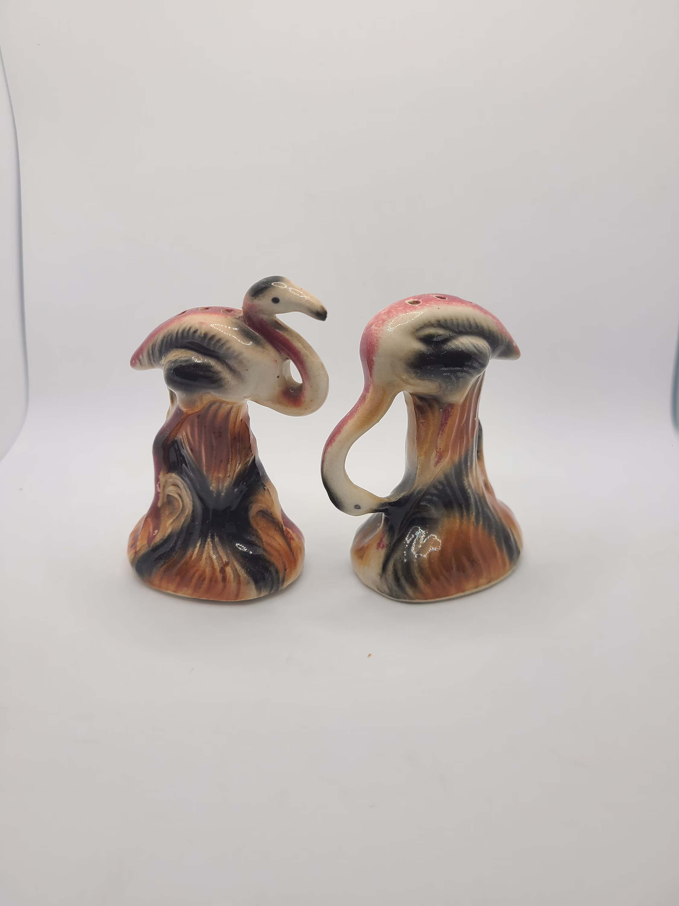 Vintage Flamingo Salt & Pepper Shakers