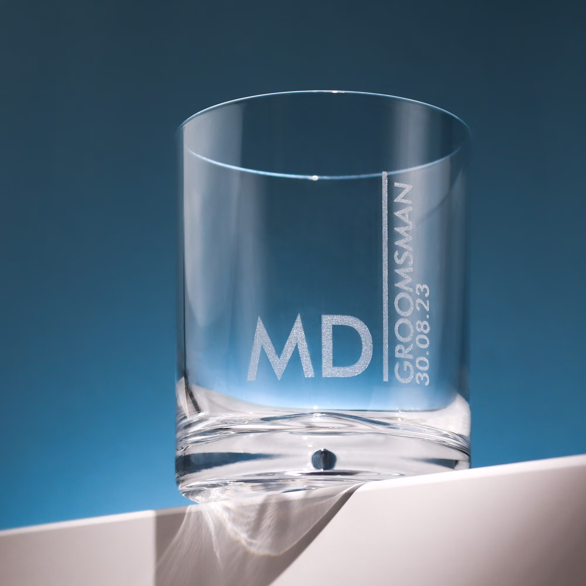 Groomsman, Groomsmen, Best Man, Usher Gifts Personalised Heavy Glass Tumbler, Whiskey Gift