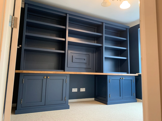 Bespoke Office Desk Library Wall Cabinets
