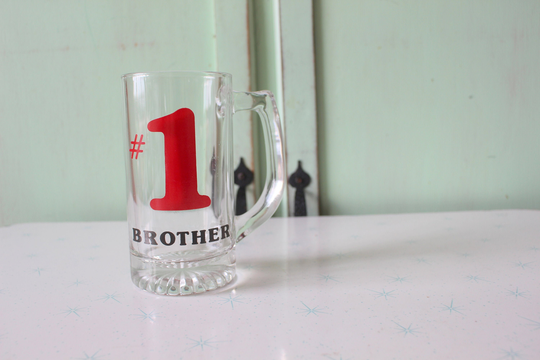 Number 1 Brother....retro Mug. Coffee Kitsch. Cooking. Drink. Serve. Retro Housewares. Gift For Him. Her. Beer Glass Mug