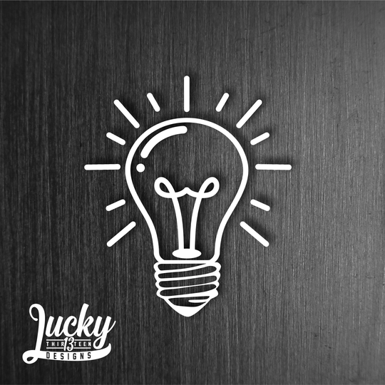 Light Bulb Vinyl Decal