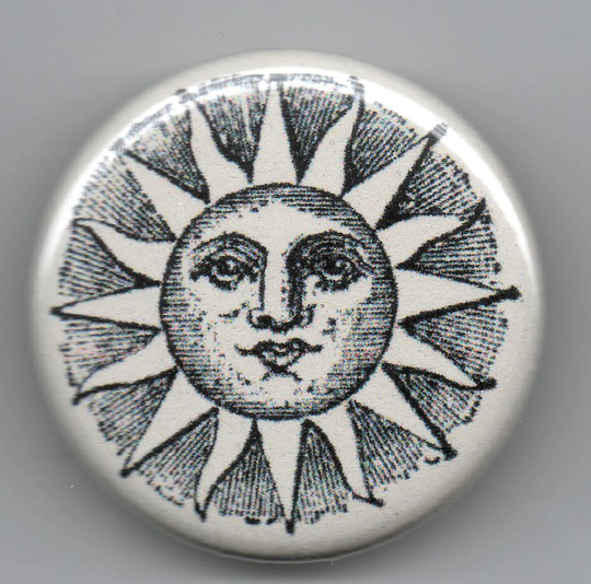 Classic Sun Image 1.25 Inch Button