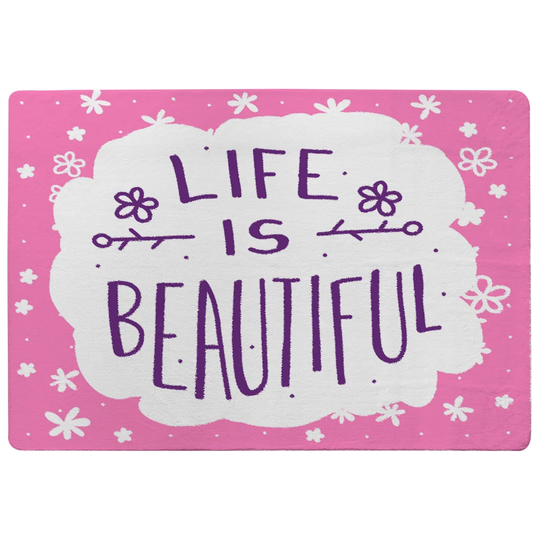 Payan Life Is Beautiful Designer Shaggy Pink/Purple/White Rug