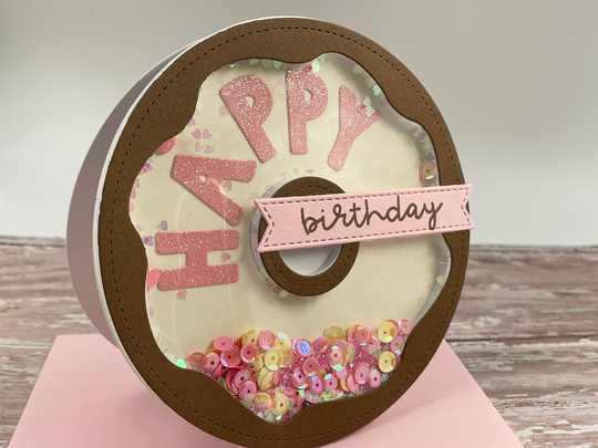 Donut Shaped Birthday Shaker Card Free Shipping