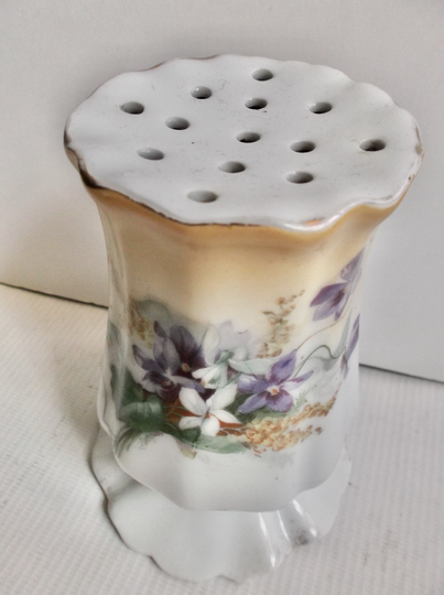 Vintage Victorian Edwardian Hat Pin Holder Porcelain Roses