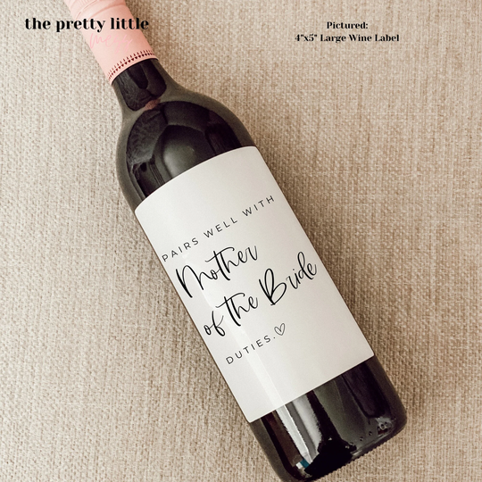Pairs Well With Mother Of The Bride Duties, Gift, Groom Bridesmaid Thank You