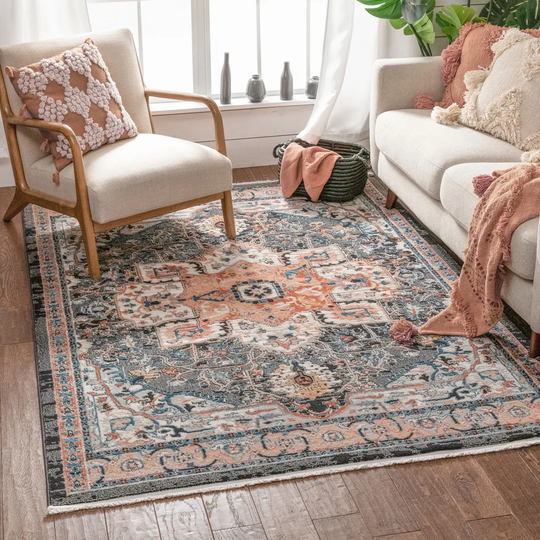 Indira Tufted Black/Beige Rug