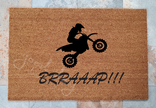 Dirt Bike Door Mat/Out Riding Custom Doormat Welcome Personalized Funny Gift For Friends