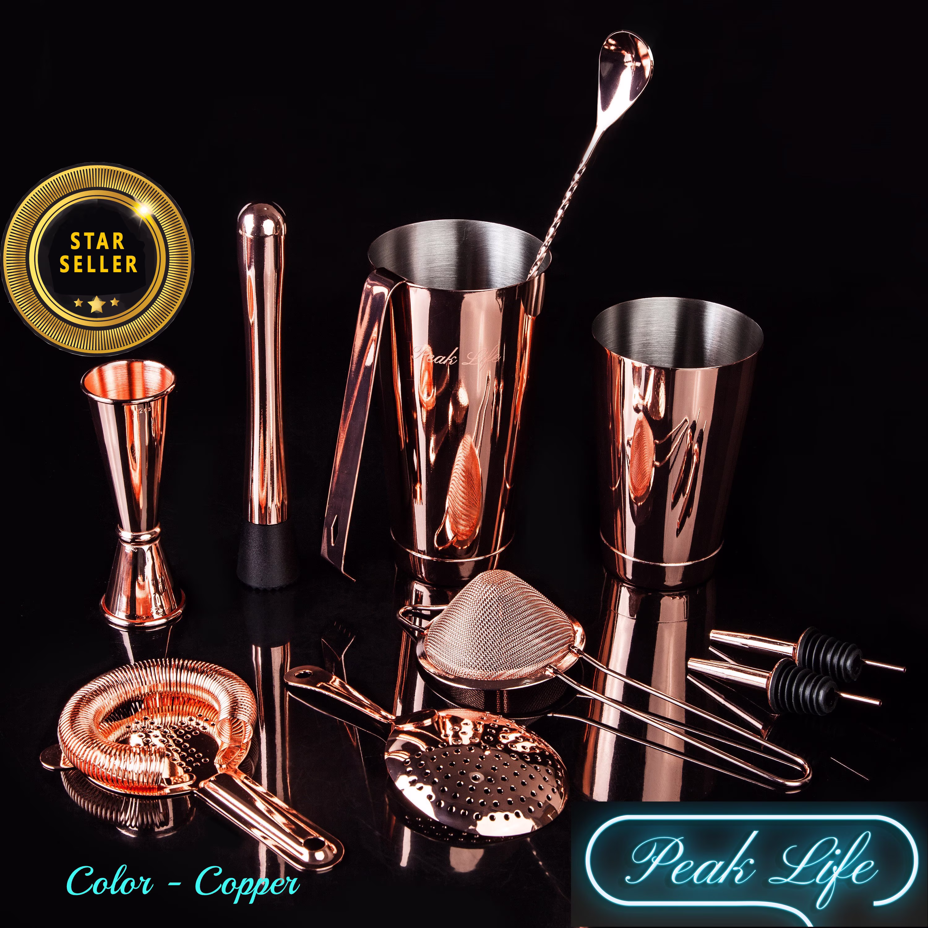The Most Luxurious Boston Cocktail Shaker Set |Premium | Barware Set Bar Christmas Gift Premium Packaging