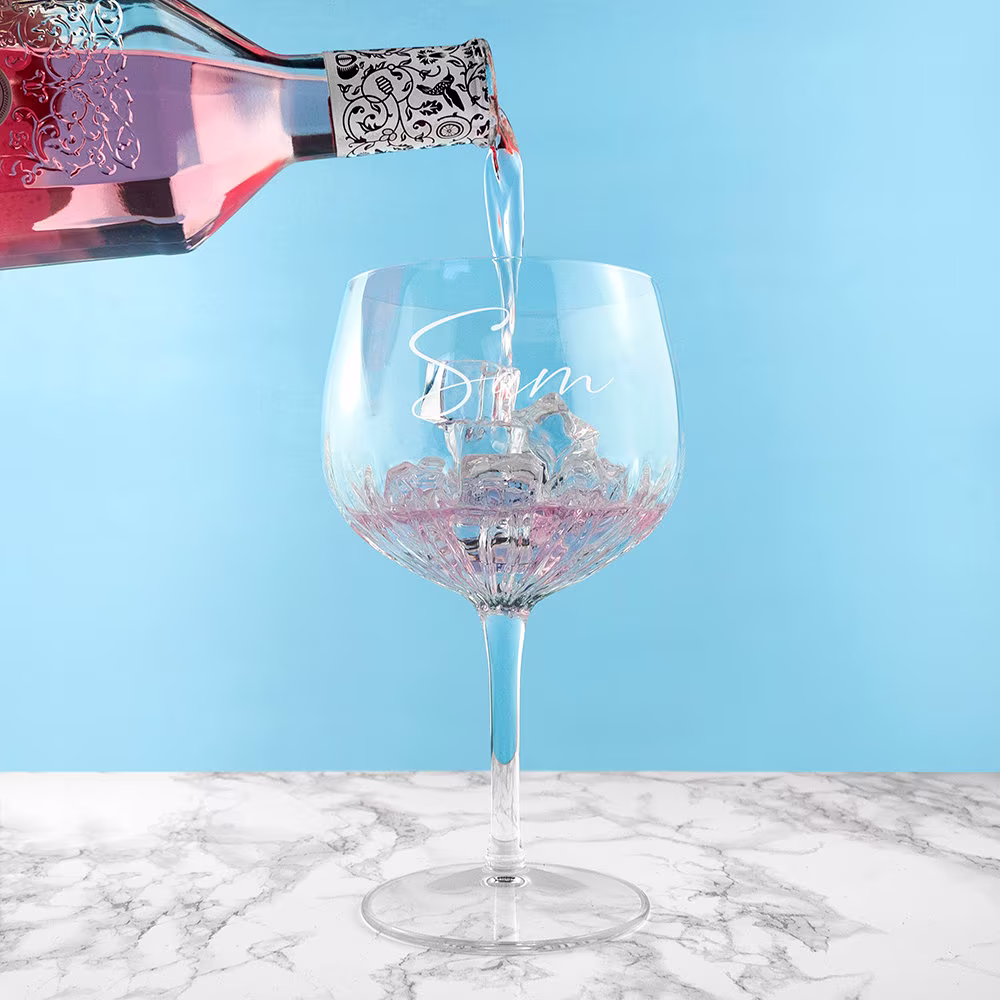 Personalised Crystal Gin Goblet | Glass Christmas Gift For Her Gifts