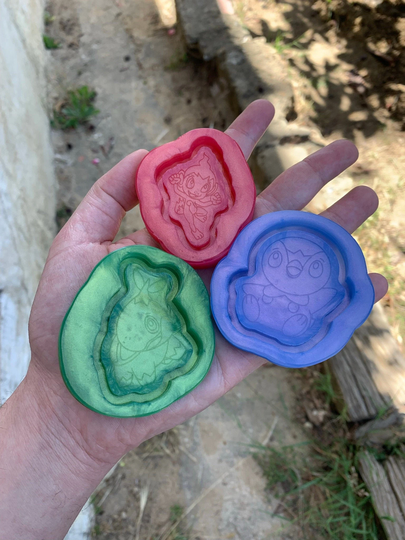 Turtwig/ Chimchar/ Piplup Shaker Mold | Designed By The_Celestial_Moon_
