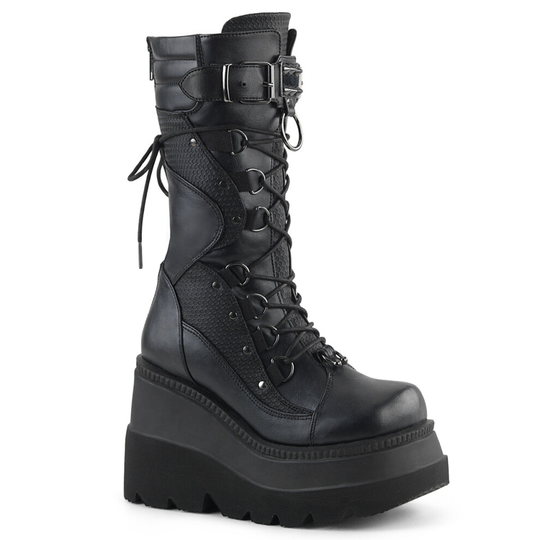 (5 (Adults')) Demonia SHAKER-70 Blk Vegan Leather