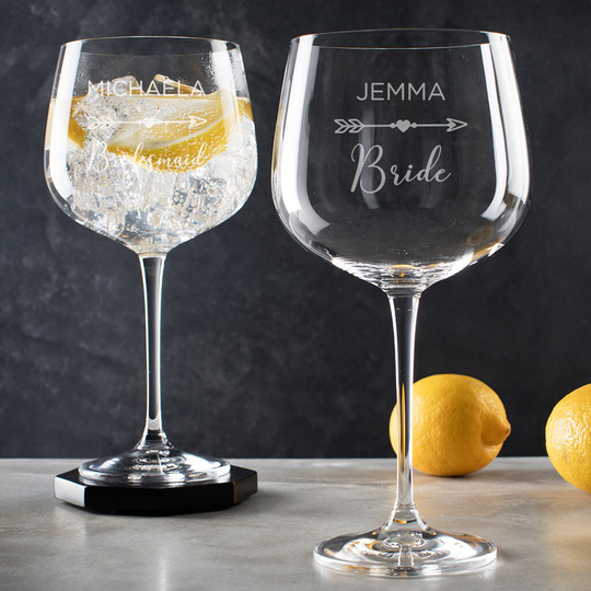 Personalised Bride To Be Gifts - Bridesmaid Keepsake Glass