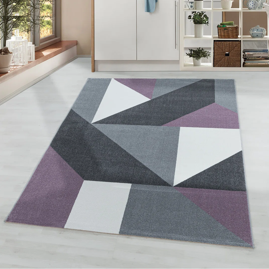 Laymon Flatweave Purple/Grey Rug